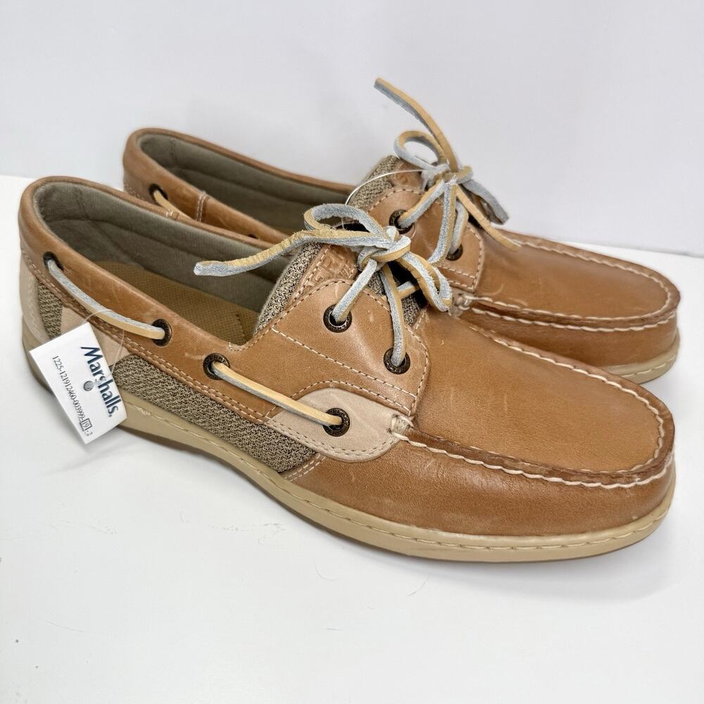 NEW Sperry Women's Size 10 M Bluefish 2 Eye Boat Shoes Linen/Oat 9276619
